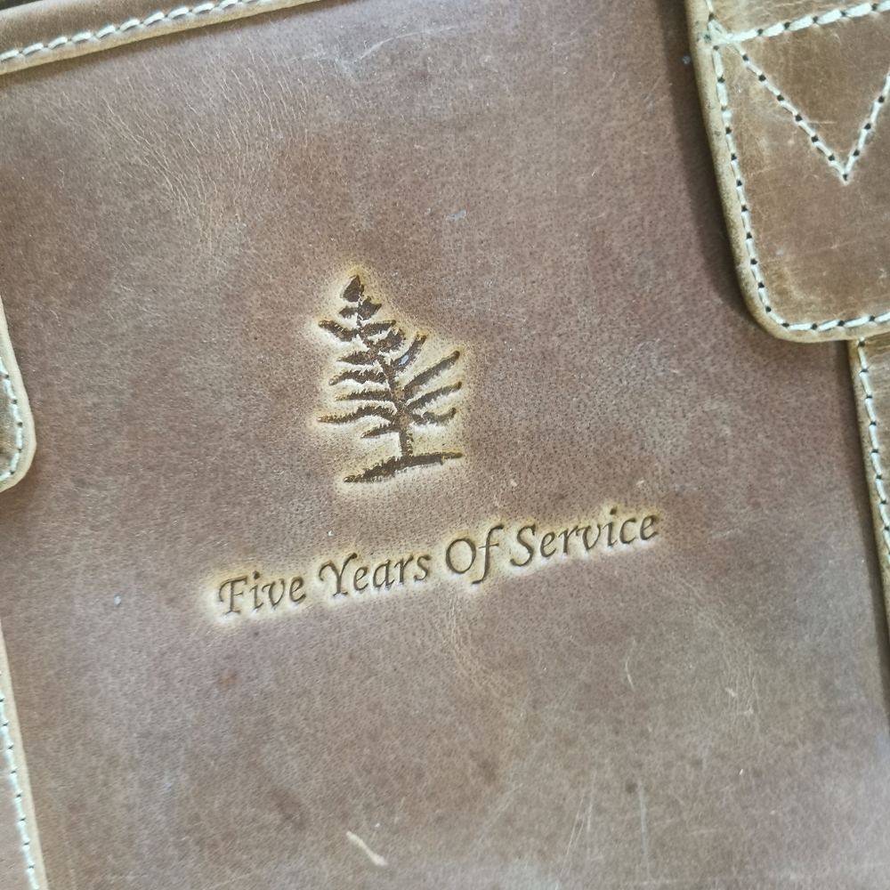 Bison Leather Computer Bag - Picture 2 of 5